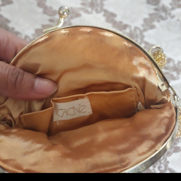 Gold vintage beaded mini purse - Picture 7 of 8